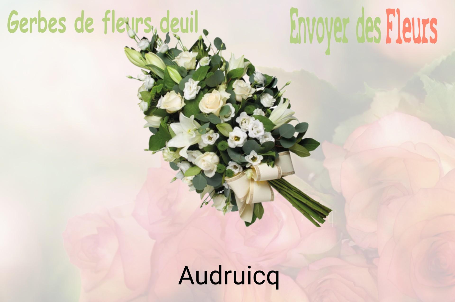 Gerbe de fleurs de deuil livrée à Audruicq